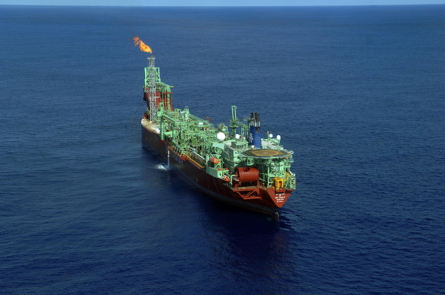 Extracción petrolera marítima. Foto de Galp.