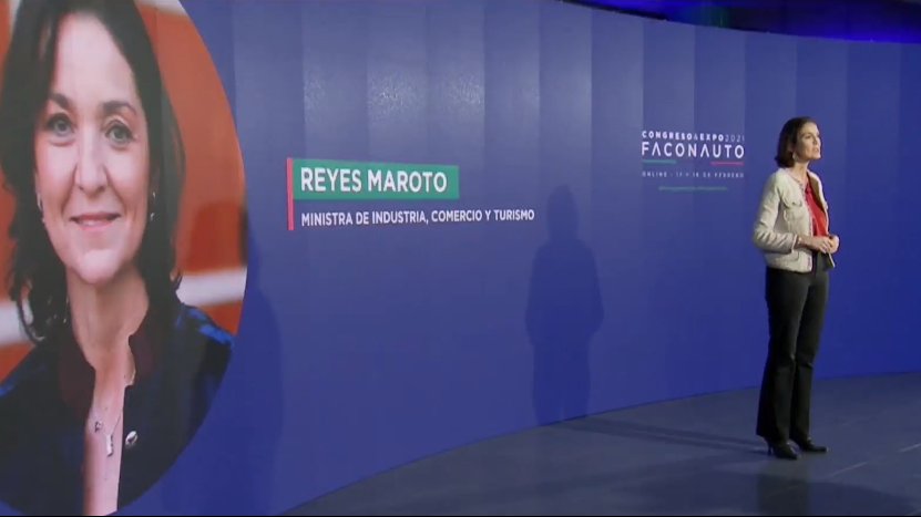 La ministra de Industria, Reyes Maroto, en el Congreso de Faconauto.