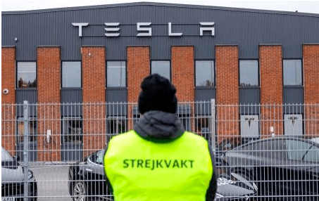 Tesla se topa con una inesperada solidaridad sindical en el resto de países escandinavos