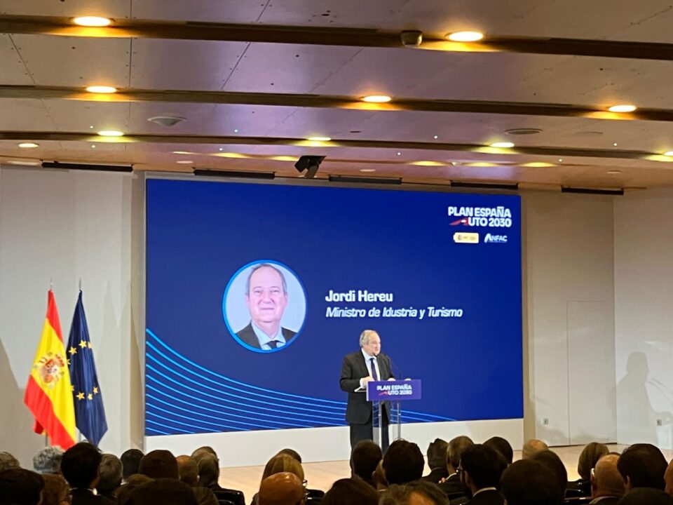 El ministro de Industria, Jordi Hereu, durante la presentación del Plan Auto 2030