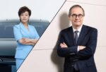 La vicepresidenta ejecutiva de BYD, Stella Li, y el CEO del Grupo Renault, François Provost.